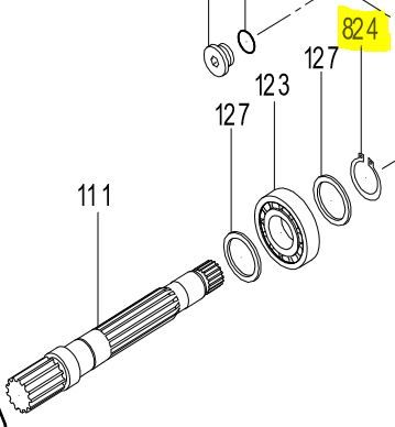 K3VL45 - Circlip for Water Glycol shaft
