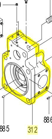 K3VL112/140 - Valve Cover LH Metric Ports TD