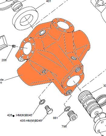 27910 HMB030 - Motor Case - Rear Ports