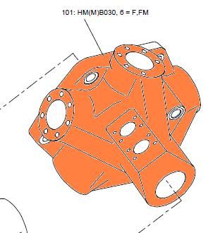 27916 HMB030 - Motor Case - Side Ports