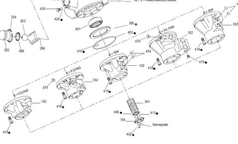 77406 - HMB125/200 - Valve Housing Kit - S03