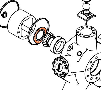 211-002 HMC080 - Rear Spacer Plate - Shaft Assy