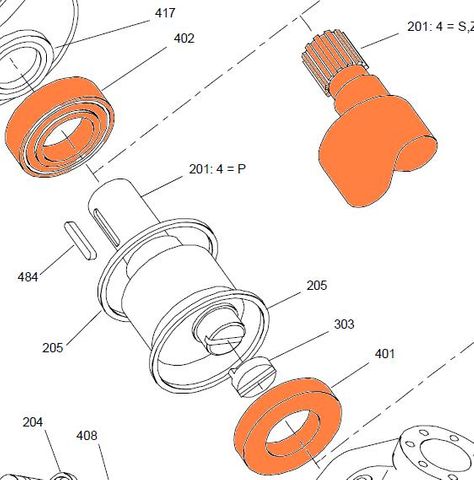 24748 - HMB030 - S Shaft With Bearings