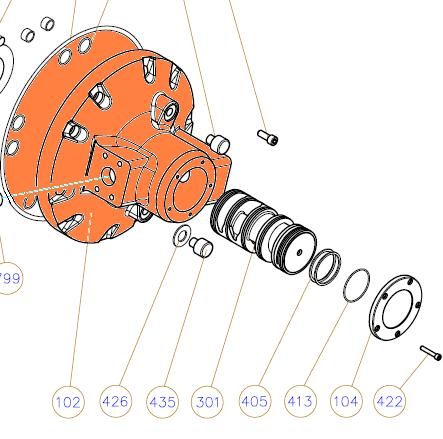 102-028 HDB400 - Valve Housing - S04