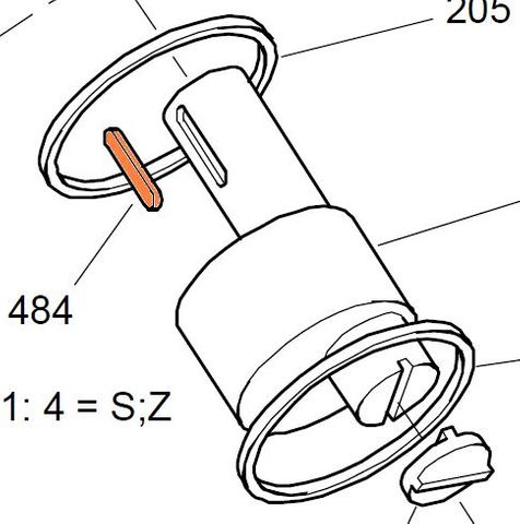 24599 - HMB060-080 - P Shaft Key