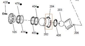24961 - HMB125/150/200/325/400-Piston Retaining Half Ring