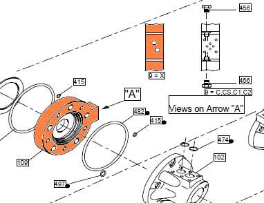 109-002 HMC080-200 - C Spacer X & Y Rear Shim