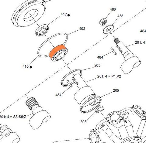 67495 HMHDB 270/325 - Front Bearing
