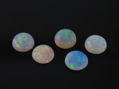 White Opal 6mm Cabochon Round 1st Grade (N)