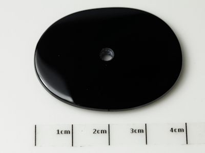 German Cut Onyx 40x30mm Oval BuffTop Single Hole Drilled (T)