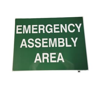 EMERGENCY ASSEMBLY AREA
600 x 450mm (Plastic)