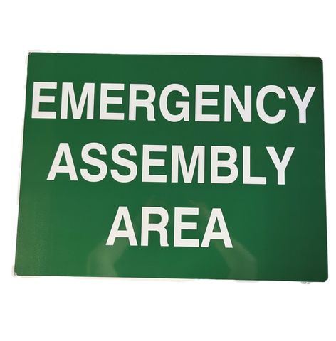  EMERGENCY ASSEMBLY AREA
600 x 450mm (METAL)