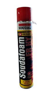 Soudal Soudafoam Fire Retardant PU Foam Hi Yield Hand Red 750ml