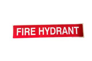 FIRE HYDRANT- Red Vinyl Sticker - 500 x 100mm