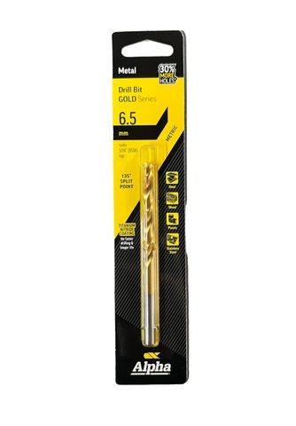 Drill Bit Gold Series 6.5mm Metal