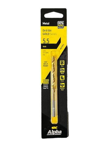 Drill Bit Gold Series 5.5mm Metal