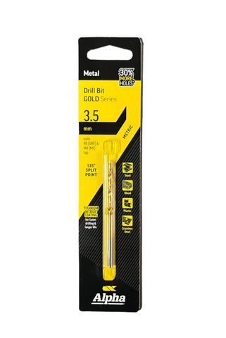 Drill Bit Gold Series 3.5mm Metal