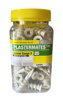 MACSIM Nylon Screw Gauge 8 PLASTERMATES (70 Pack)
