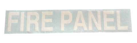 FIRE PANEL
White Computer Cut Vinyl Lettering