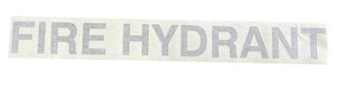 FIRE HYDRANT
50mm Black Computer Cut Vinyl Lettering