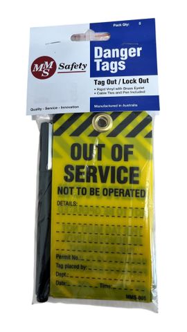 Out of Service 
Not to be Operated
Tag- Pack of 5