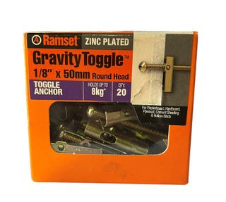 Ramset Zinc Plated Gravity Toggle Anchor - 20 Pack 1/8" x 50mm
