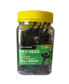 OTTER Hex Head 12g x 50mm Timber- 65 Pack
