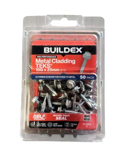 BUILDEX 10g-25mm METAL HEX HEAD SCREW (50 Pack)
