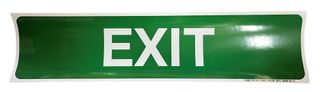 EXIT
White Lettering on Green Backgound 400 x 100mm Decal