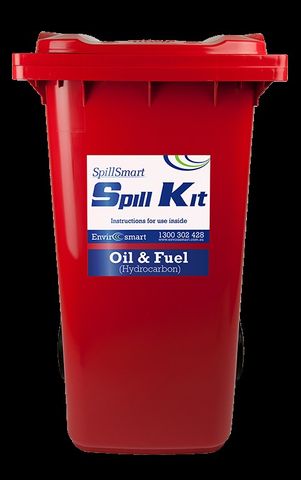 SpillSmart Spill Kit - 240lt Wheelie Bin - Oil & Fuel - Hydrocarbon
