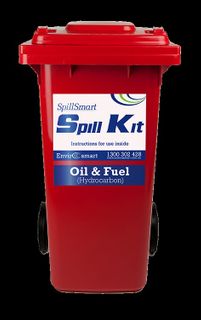SpillSmart Spill Kit - 120lt Wheelie Bin - Oil & Fuel - Hydrocarbon