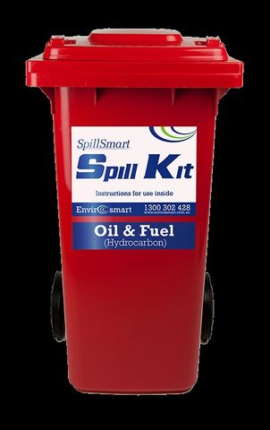 SpillSmart Spill Kit - 120lt Wheelie Bin - Oil & Fuel - Hydrocarbon