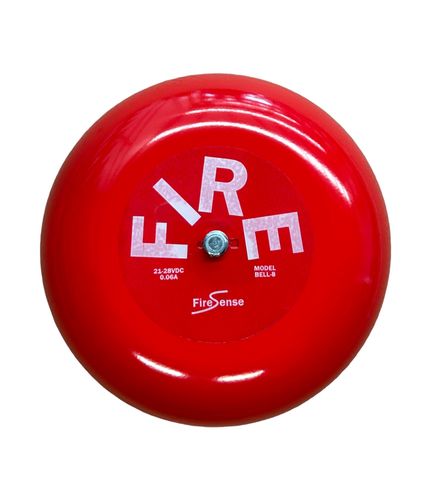 8" Red Fire Bell 200mm 24VDC