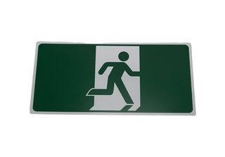 Running Man Sign - Green - 315 x
155mm Poly