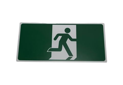 Running Man Sign - Green - 315 x
155mm Poly