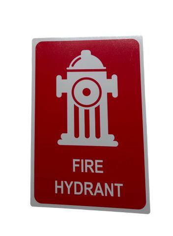 Fire Hydrant - Picto & Words Sign - 150 x 225mm