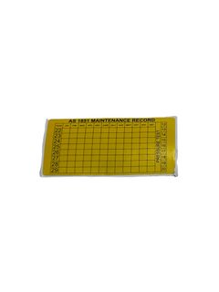 Extinguisher Maintenance Record Tags
Sticker