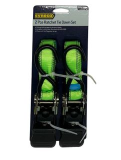 2 Pce Ratchet Tie Down Set