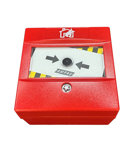Ampac Intelligent Manual Call Point Red Indoor Use