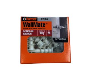 Ramset Plastic Wallmate Plasterboard Anchor - 20 Pack 40mm
