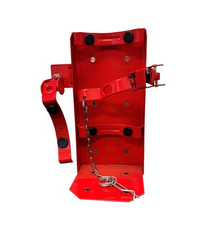 Powder coated red vehicle bracket suits most 2.5kg-4.5kg DCP