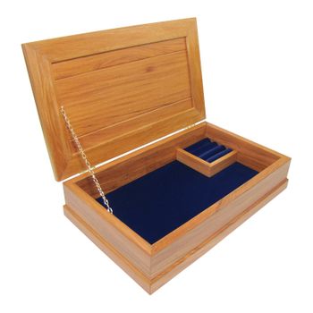 JEWELLERY BOX - RIMU - MEDIUM -  ROYAL BLUE - 340X195X80MM