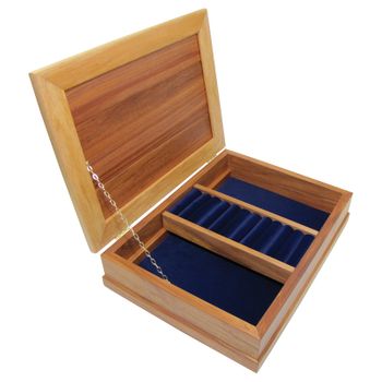 JEWELLERY BOX - RIMU -  DELUXE -  ROYAL BLUE - 335X245X80MM