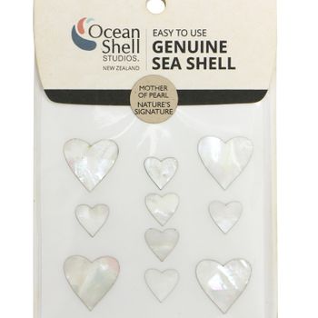 THEME SET - MOTHER OF PEARL STICKERS - HEART