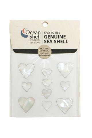 THEME SET - MOTHER OF PEARL STICKERS - HEART