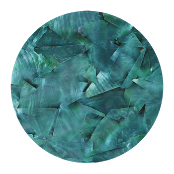 SHELL VENEER MATT COATED - WMOP TURQUOISE GREEN - 200*200MM