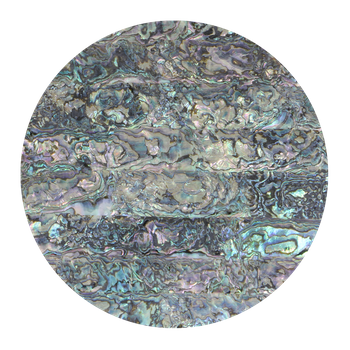 SHELL VENEER UNCOATED - MEXICAN ABALONE GREEN HEART
