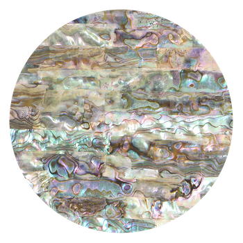 SHELL VENEER UNCOATED - MEXICAN ABALONE GREEN RIPPLE