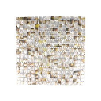 SOLID SHELL MOSAIC TILE - BMOP NATURAL SQUARE - LIGHT - 15*15MM/300*300