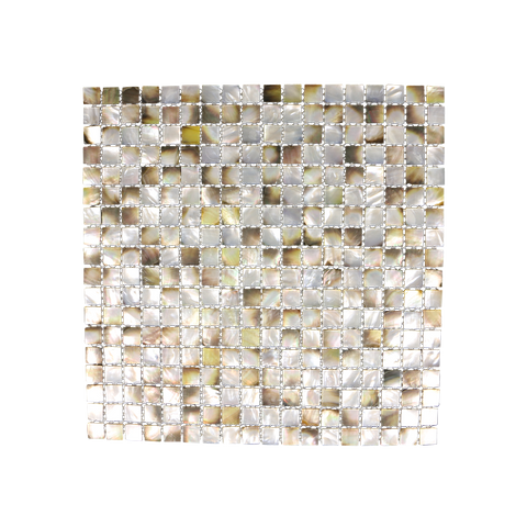 SOLID SHELL MOSAIC TILE - BMOP NATURAL SQUARE - LIGHT - 15*15MM/300*300